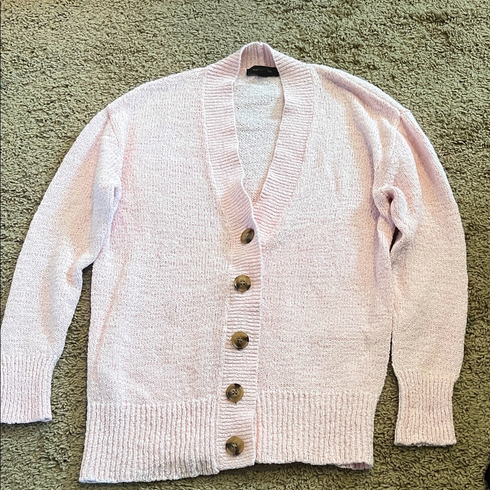 3 for $20 Ann Taylor Light Pink Button-Up Cardigan